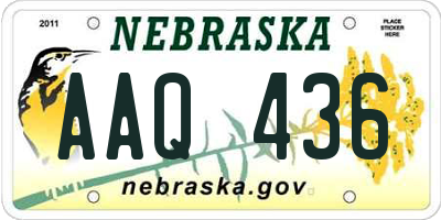 NE license plate AAQ436