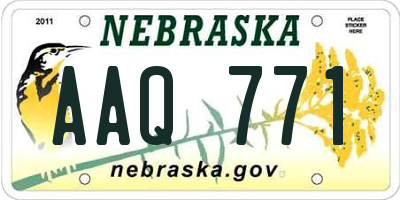 NE license plate AAQ771