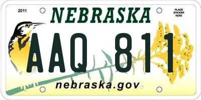 NE license plate AAQ811