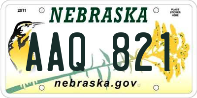 NE license plate AAQ821