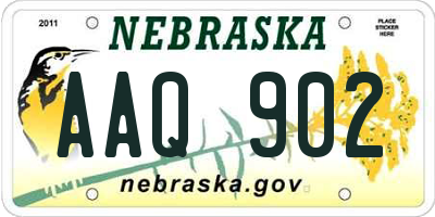 NE license plate AAQ902