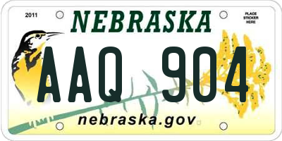 NE license plate AAQ904