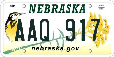 NE license plate AAQ917