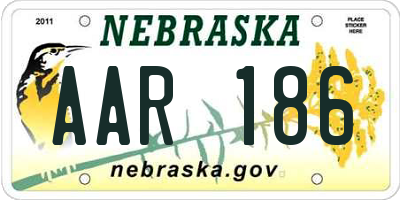 NE license plate AAR186