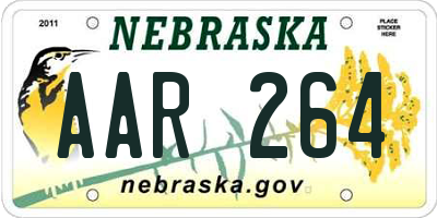 NE license plate AAR264