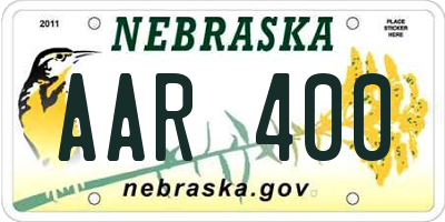 NE license plate AAR400