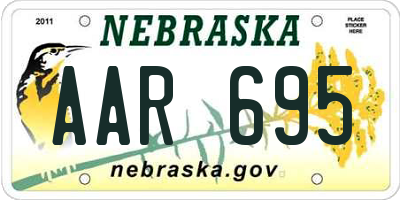 NE license plate AAR695