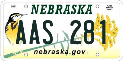 NE license plate AAS281