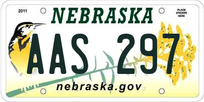 NE license plate AAS297