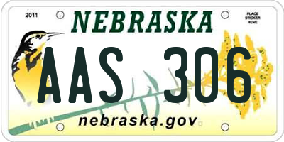 NE license plate AAS306