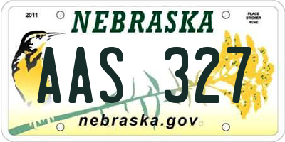 NE license plate AAS327