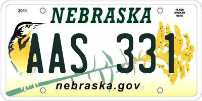 NE license plate AAS331