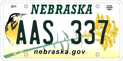 NE license plate AAS337