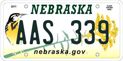 NE license plate AAS339