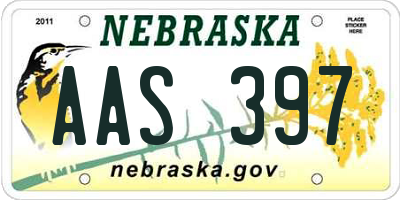 NE license plate AAS397