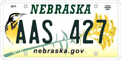 NE license plate AAS427