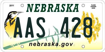 NE license plate AAS428