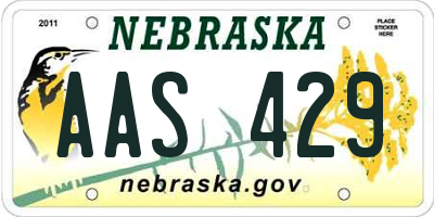 NE license plate AAS429