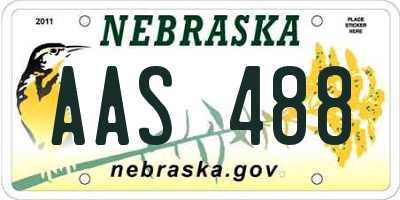 NE license plate AAS488