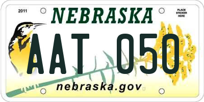 NE license plate AAT050