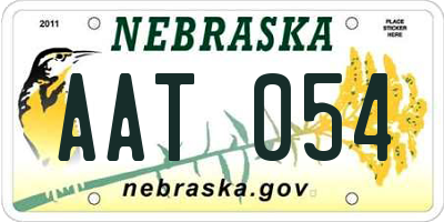 NE license plate AAT054