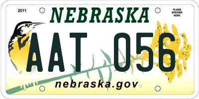 NE license plate AAT056