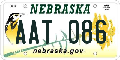 NE license plate AAT086