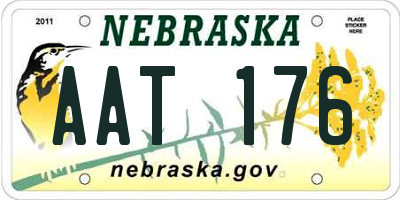 NE license plate AAT176