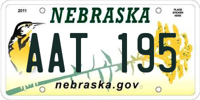 NE license plate AAT195