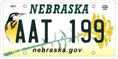 NE license plate AAT199