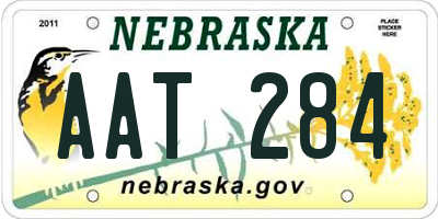 NE license plate AAT284