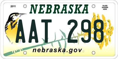 NE license plate AAT298