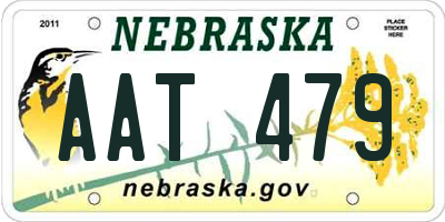 NE license plate AAT479