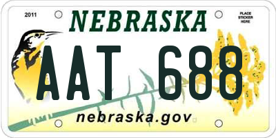 NE license plate AAT688