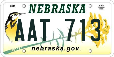 NE license plate AAT713
