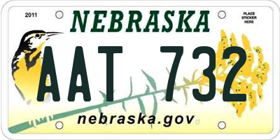NE license plate AAT732