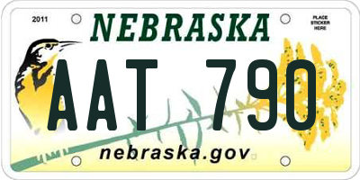 NE license plate AAT790