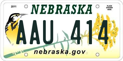 NE license plate AAU414