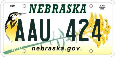 NE license plate AAU424