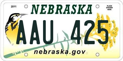 NE license plate AAU425