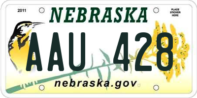 NE license plate AAU428