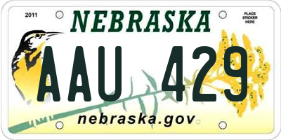 NE license plate AAU429