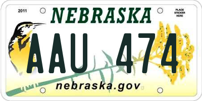 NE license plate AAU474