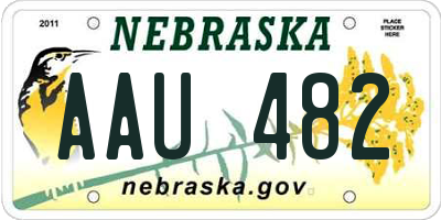 NE license plate AAU482