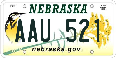 NE license plate AAU521