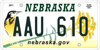 NE license plate AAU610