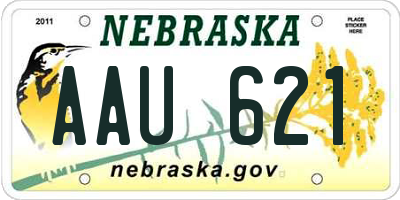 NE license plate AAU621