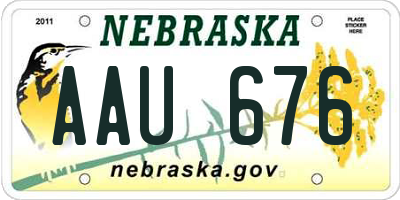 NE license plate AAU676