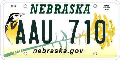 NE license plate AAU710