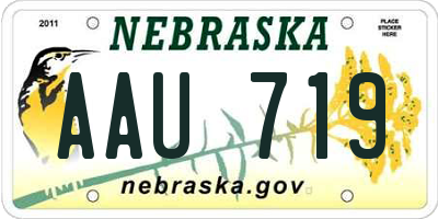 NE license plate AAU719